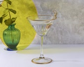 Vintage Blush Pink Gold Rim Colored Martini Glasses | Set of 2 | 8 OZ  Crystal Classic Cocktail Glass…See more Vintage Blush Pink Gold Rim Colored