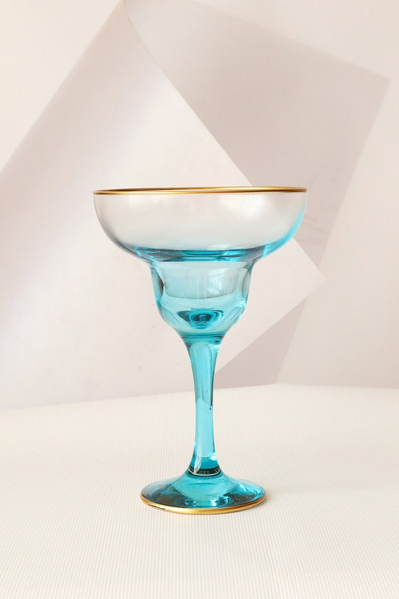 Colored Art Deco Cocktail Glasses, Gold Rimmed Vintage Martini Set, Pink Cocktail  Glass, Barware, Glassware Set, Cocktail Party, Bridesmaid 