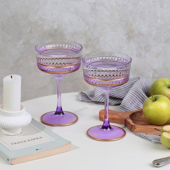 Vintage purple sales glasses