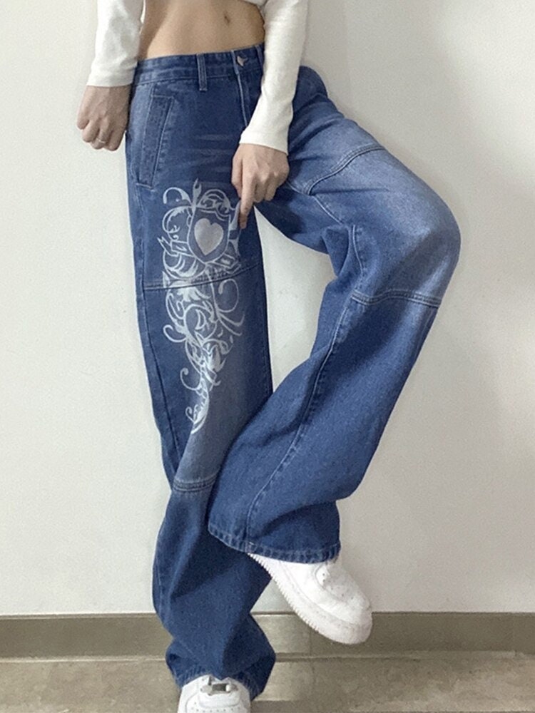 S Baggy Y2K Jeans Women's Low Waist Jeans 2022 Autumn - Etsy