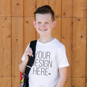Bella Canvas Youth Mockup | Kids Shirt mockup | Kids Mockup | Kid Model Mockup | Back to School Shirt Mock up | Kids Tshirt Mockup