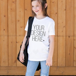 Bella Canvas Youth Mockup | Kids Shirt mockup | Kids Mockup | Kid Model Mockup | Back to School Shirt Mock up | Kids Tshirt Mockup
