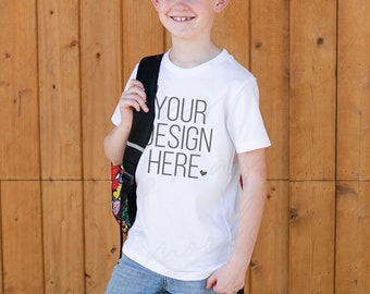 Bella Canvas Youth Shirt Mockup: Kid Model (Digital Download)