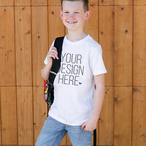 Bella Canvas Youth Mockup | Kids Shirt mockup | Kids Mockup | Kid Model Mockup | Back to School Shirt Mock up | Kids Tshirt Mockup