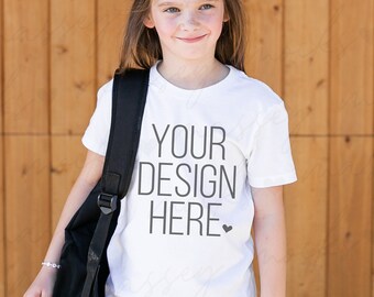 Bella Canvas Youth Shirt Mockup: Back to School (Digital Download)