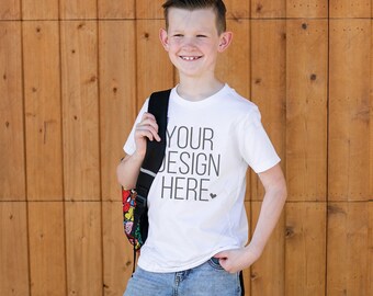 Bella Canvas Youth Shirt Mockup: Kid Model (Digital Download)