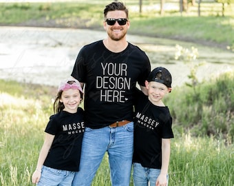 Family Shirt Mockup: Father's Day Bella Canvas 3001 (Digital Download)