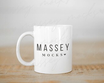 Weiße Kaffeetasse Mockup: 11oz Leerbecher (Digitaler Download)