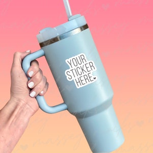 Tumbler Sticker Mockup | Stanley Cup Tumbler Mockup | Stanley Tumbler Mock up | Sticker Mock Up | Vinyl Decal Mockup | PNG JPG