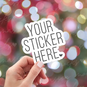 Christmas Sticker Mockup | Christmas Mockup | Photoshop Mockup | Hand Holding Sticker | Smart Object Mockup | Sticker Mock Up PSD File