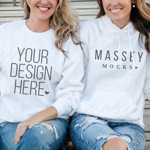 Gildan 18000 Mockup | Hoodie Mockup | White Gildan 18000 White Sweatshirt Mockup | Model Mockup | Gildan 18500 Mockup | Sweatshirt Mock Up