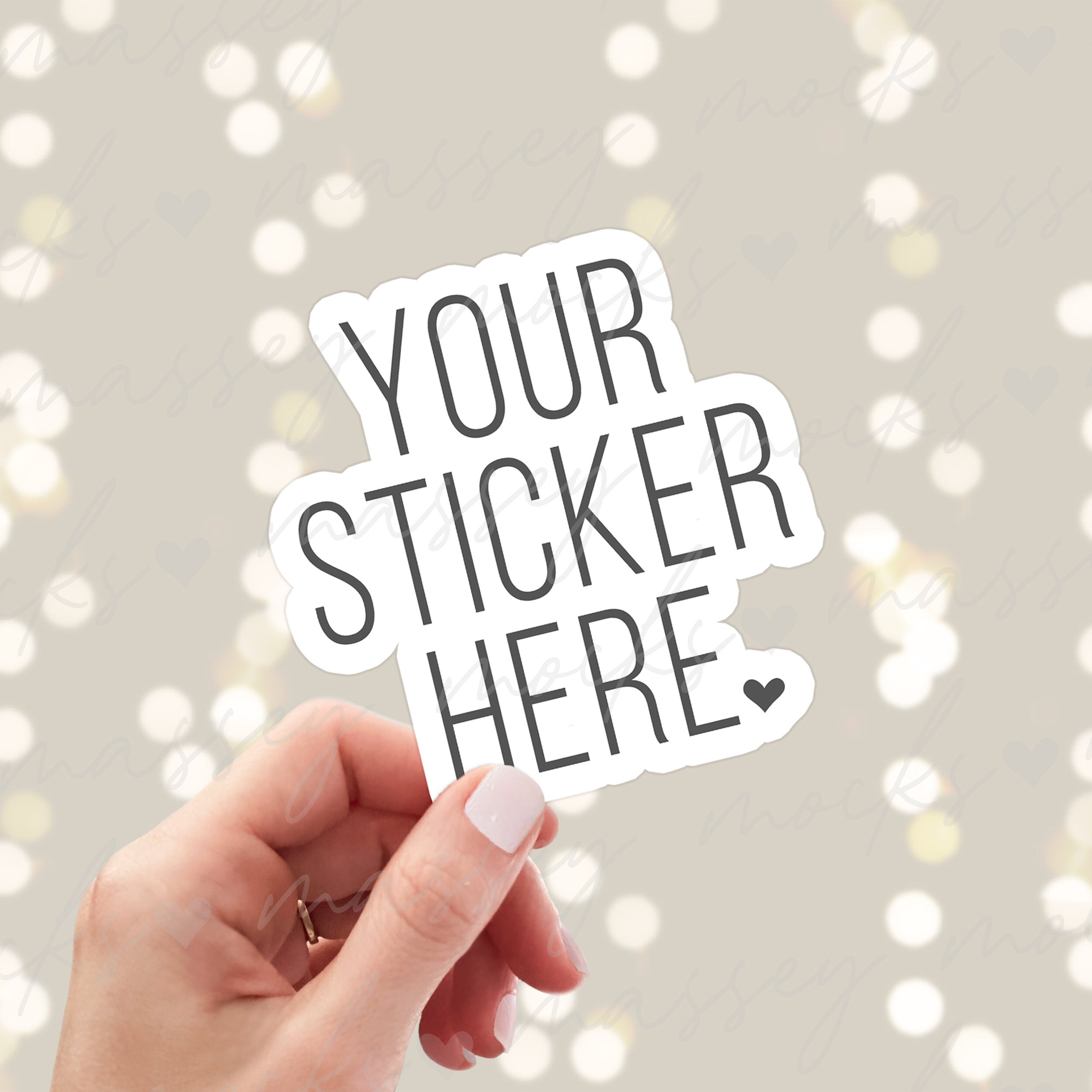 Christmas Sticker Mockup | Christmas Mockups | Photoshop Mockup | Hand Holding Sticker | Smart Object Mockup | Sticker Mock Up PSD File