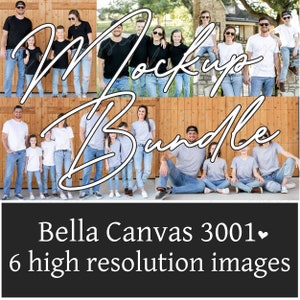 Family Mockup Bundle | Bella Canvas 3001 Mockup Bundle | Family Shirt Mockup | Tshirt Mockup Bundle | Model Mockup | Family Mock Up Bundle