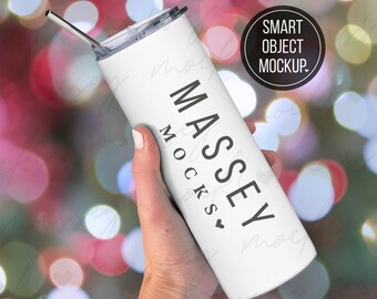 Christmas Tumbler Mock Up | PSD File | 20oz Tumbler Mockup | Tumbler Smart Object Mockup | psd png jpg | Photoshop Mockup | Christmas Mockup