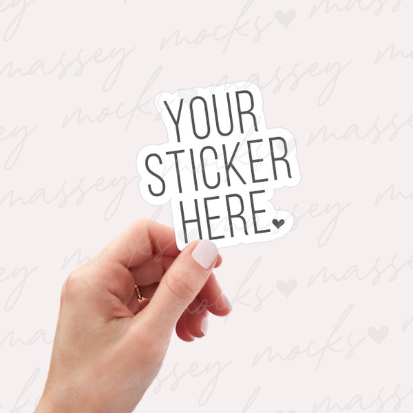 Sticker Mockup | Photoshop Mockup | Hand Holding Sticker | Smart Object Mockup | Sticker Mock Up PSD-bestand | PNG JPG