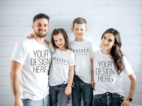 Family Mockup Family Shirt Mockup White Tshirt Mockup - Etsy