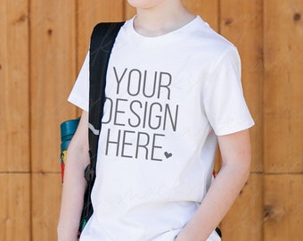 Bella Canvas Youth Shirt Mockup: Back to School (Digital Download)