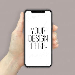 Phone Mockup | Iphone Mockup | Smart Object Mockup | Device Mockup | Photoshop Mockup | PSD File | Digital Greeting Card Mockup | PNG JPG