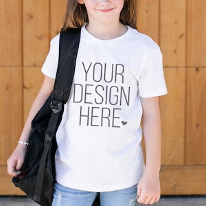 Bella Canvas Youth Mockup | Kids Shirt mockup | Kids Mockup | Kid Model Mockup | Back to School Shirt Mock up | Kids Tshirt Mockup