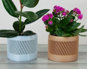 Maceta acanalada: decoración ecológica para el hogar impresa en 3D