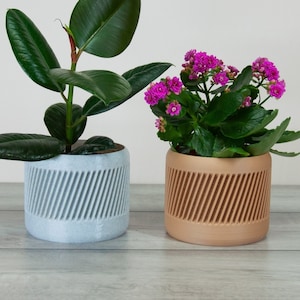 Fluted Planter Pot, minimalist design, indoor plant pot, 3D Printed, home décor, eco-friendly, mother’s day gift, many colours and sizes