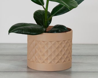 Maceta geométrica de diamante: decoración ecológica para el hogar impresa en 3D