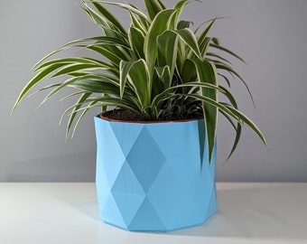 3D Printed Planter Pot, geometrical design, indoor plant pot, original home décor, eco-friendly, mother’s day gift, many colours and sizes