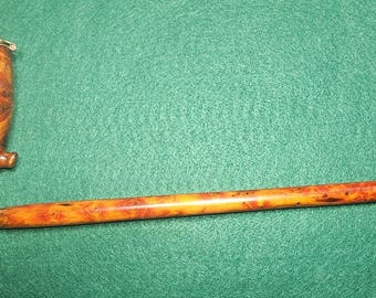 Antique large Rare German Hand Carved Wooden Smoking Pipe Franz Unger