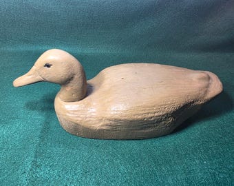 Vintage wood mallard duck decoy looks like a Martin