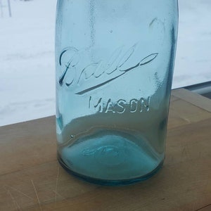 Antique Rare Frui Jar Ball Mason Dropped A, Word Mason to Left of the Word Ball Rb 234-4