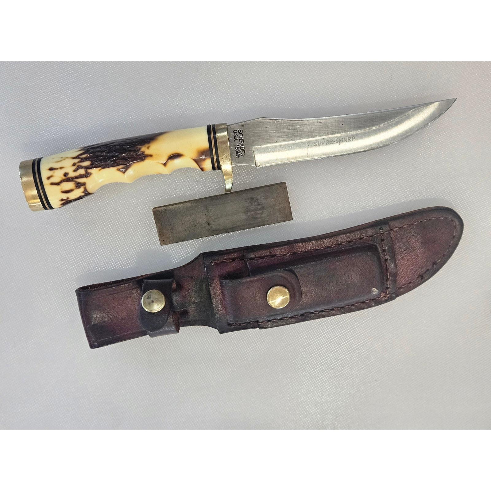 SCHRADE/U.S.A. 153UH Knife With Sheath and Stone - Etsy