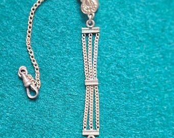 Antique Victorian D.F.B. co D.F. Briggs gold filled watch fob chain