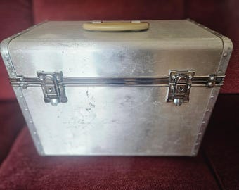 Vintage Kowa Japan Silver Metal Photography Travel Case