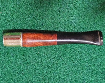 Vintage Manly Faux Wood Cigarette Holder 3". Fairly good condition.