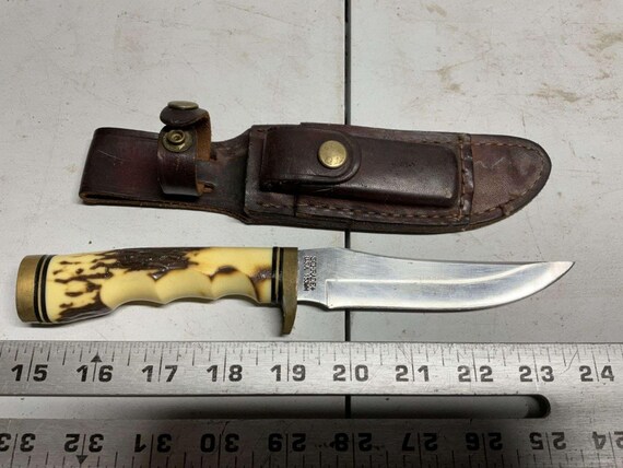 SCHRADE/U.S.A. 153UH Knife With Sheath and Stone - Etsy