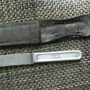 Vintage 1918 Original WWI U.S. Army Mess Kit Knife Made By A.C. Co. and sheath