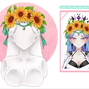 Vtuber ストリーミング Twitch アセット - Summer SunFlower
