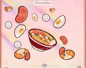 Vtuber Streaming Twitch Asset - Japan Ramen Throw