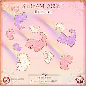 Vtuber Streaming Twitch Asset - Animal Cookies - Cuties - Set 1