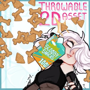 Vtuber Streaming Twitch Asset - 90s Cartoon - Dog Snacks - Set 1