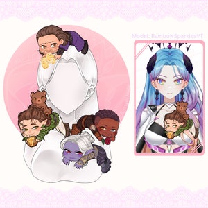 Vtuber Streaming Twitch Asset - Baldur Gate 3 Resting Chibis - Set 2