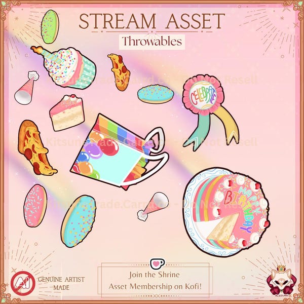 Vtuber Streaming Twitch Asset - Birthday 2023
