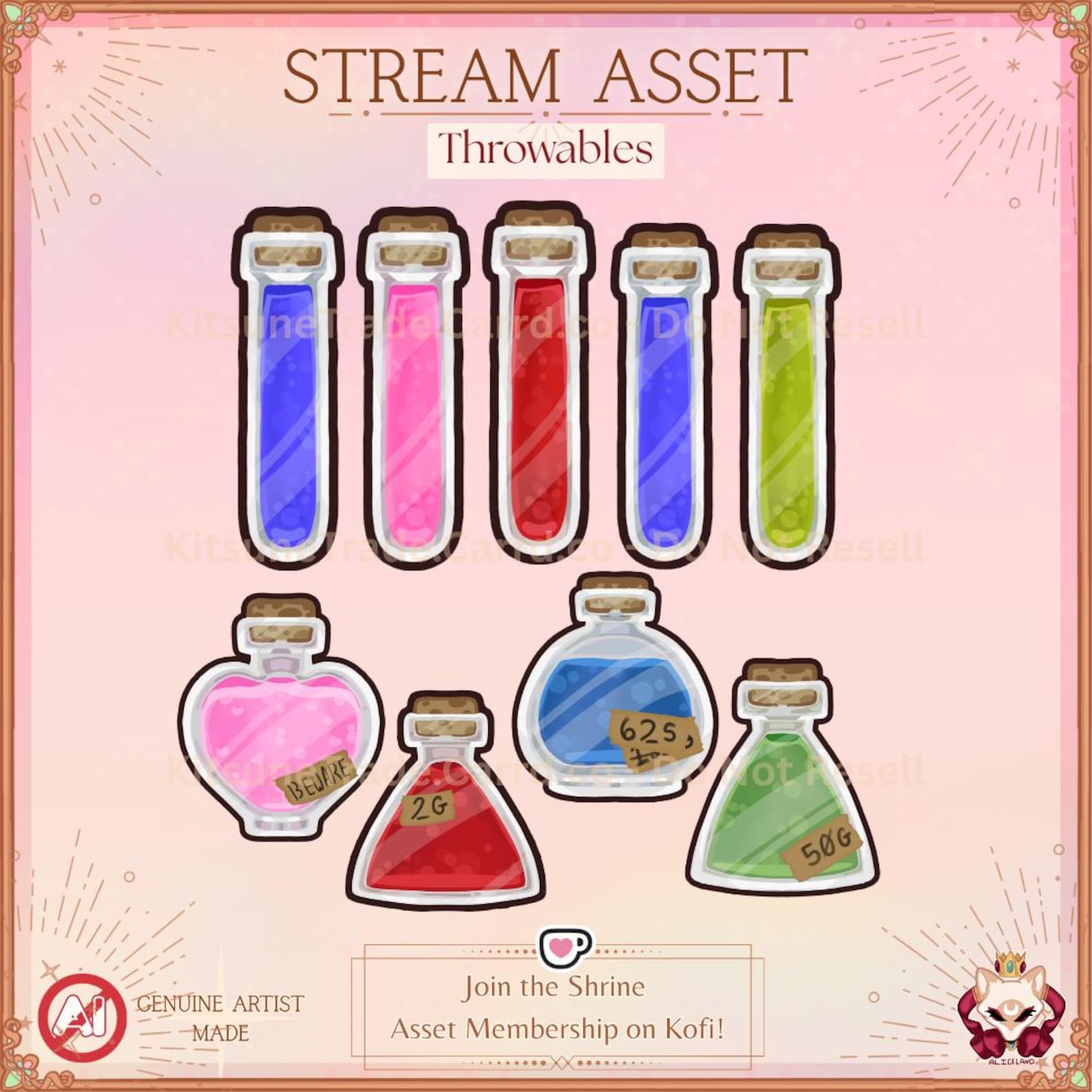 Vtuber Streaming Twitch Asset - Potions 1 - Etsy