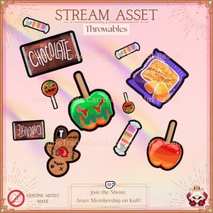 Vtuber Streaming Twitch Asset - Halloween Sweets - Set 1