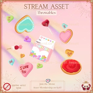 Vtuber Streaming Twitch Asset - Valentine Sweets 2024
