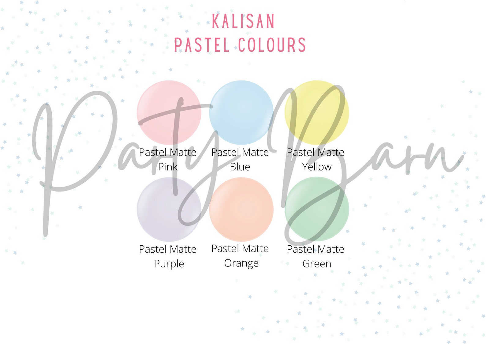 Kalisan Balloon Colour Charts Etsy Australia
