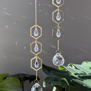 Suncatcher, Rainbow Maker, Dopamine Decor, Crystal Prism Sun Catcher, Light Catcher, Hanging Crystal Suncatcher, Sympathy Gift, Feng Shui