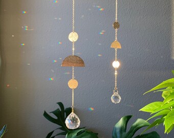 Suncatcher, Rainbow Maker, Dopamine Decor, Crystal Prism Sun Catcher, Light Catcher, Feng Shui Decor, Hanging Crystal Suncatcher