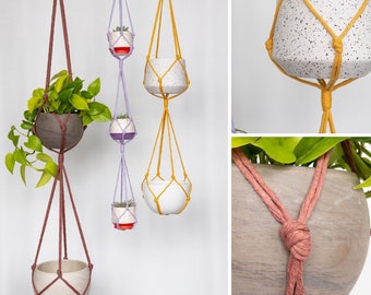 Double Plant Hanger, Triple Plant Hanger, Hanging Planter, Macrame Plant Hanger, Hanging Plant Holder, Plant Hanger