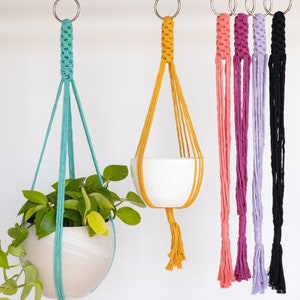 Hanging Planter #3 - Macrame Plant Hanger, Hanging Plant Holder, Window Plant Hanger, Modern Plant Hanger, Colorful Planter, Plant Hanger